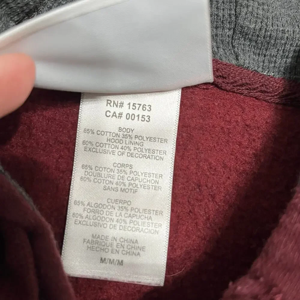 Texas A&M Hooded Sweatshirt‎ Sz Medium Burgundy Classic Academic